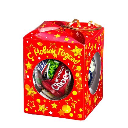 Новогодний подарок Вкусный новогодний подарок «Елочный шарик красный (игрушка на елку)»